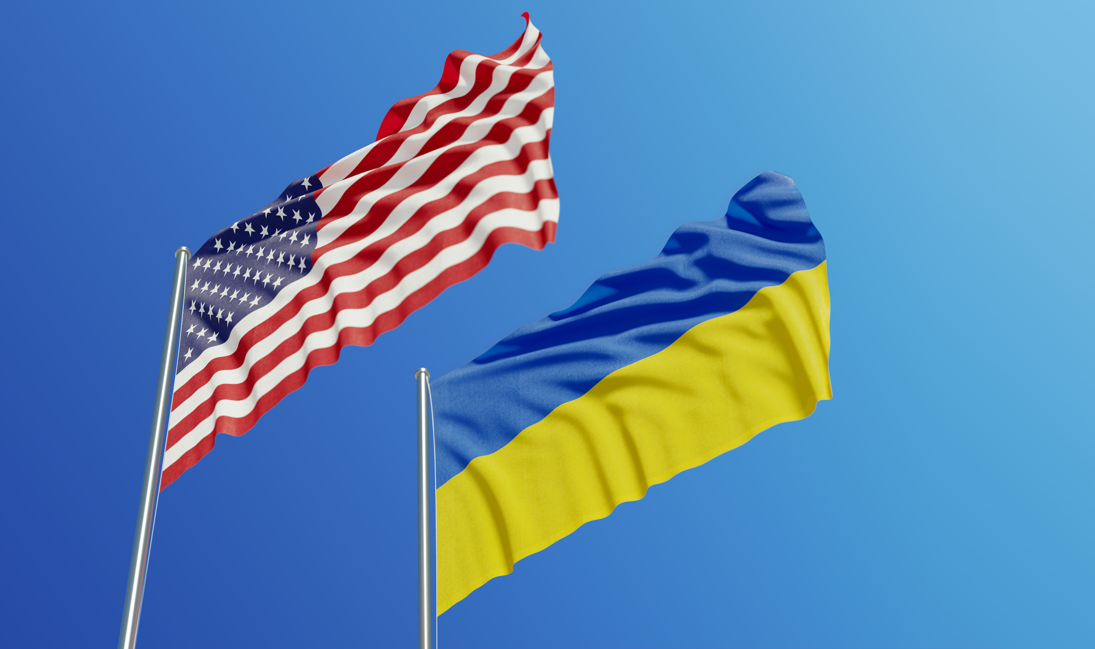 American and Ukrainian Flags anwari blog